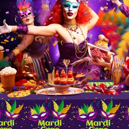 Childom Mardi Gras Decorations,3 Pack Disposable Plastic Tablecloths for Rectangle Table 54" x 108" Mardi Gras Tablecloths for Party Decor,Table Cloths for Birthday,Home,Dinner,Carnival,Party Supplies
