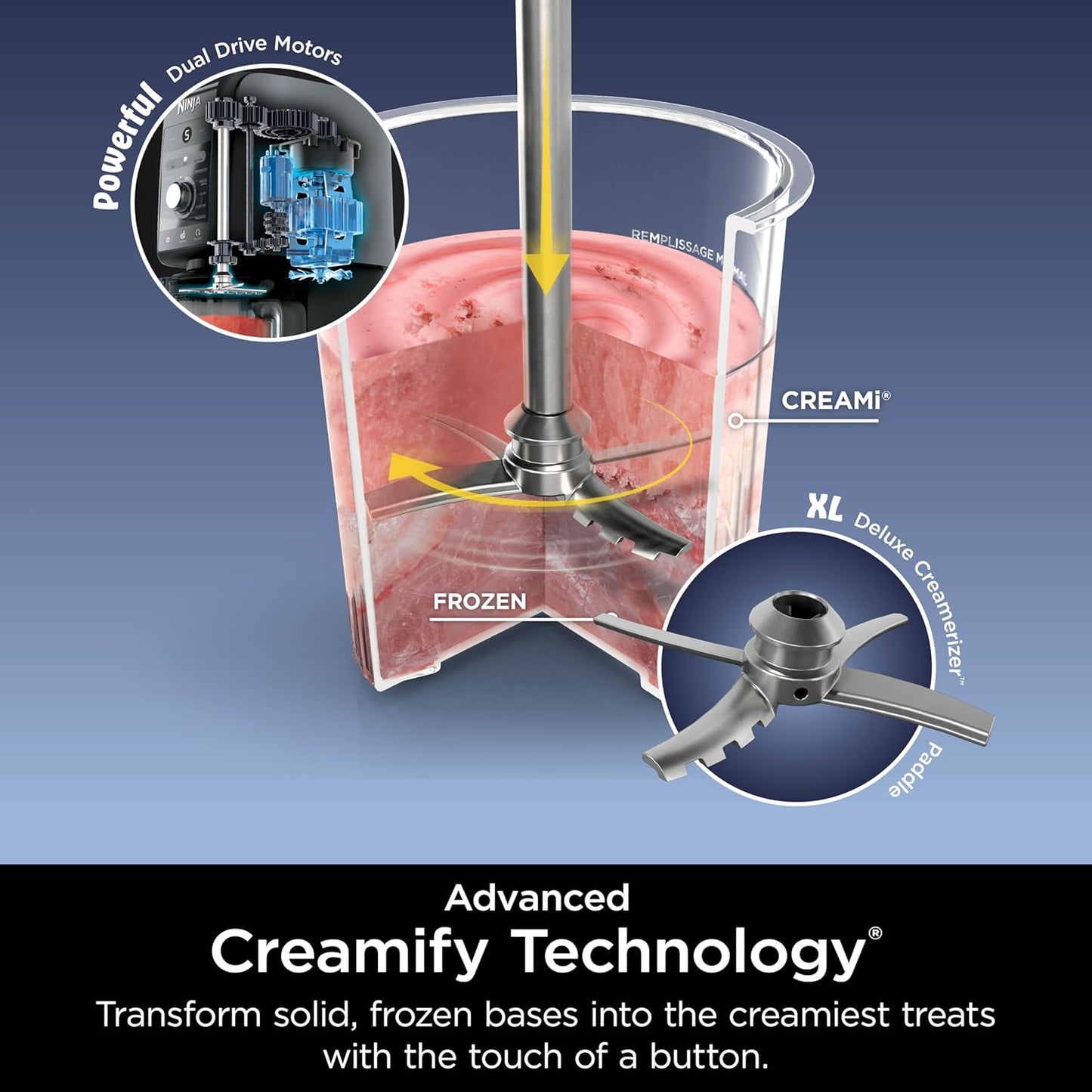 Ninja CREAMi Deluxe Ice Cream Maker - 11-in-1 Frozen Treat Machine with 4 Family-Sized Tubs | XL Capacity, Silver