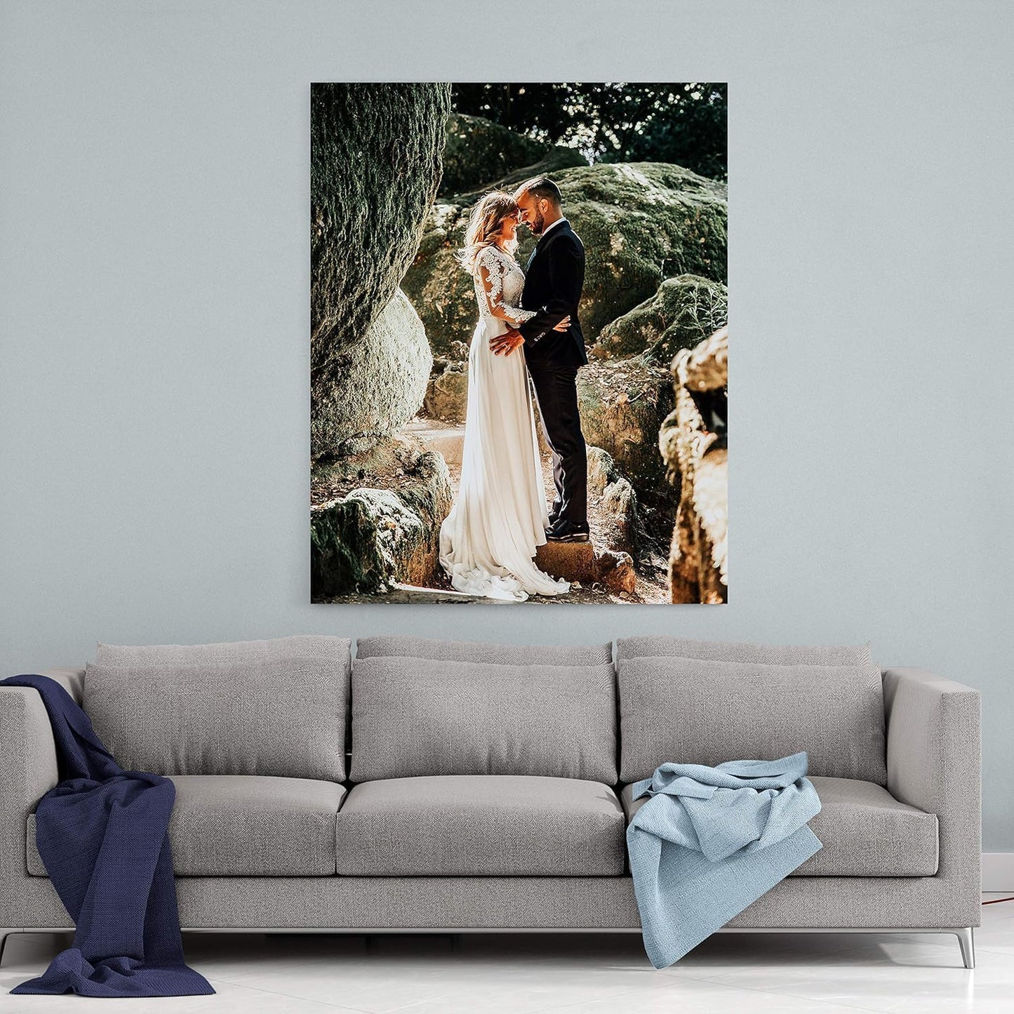 P&L ART. Personalized Custom Canvas Prints: Photo On Canvas Transform Your Photos into Stunning Framed Wall Art Digitally Printed Photo To Canvas Ideal for Home Decor Gifts Keepsakes Framed 12x16