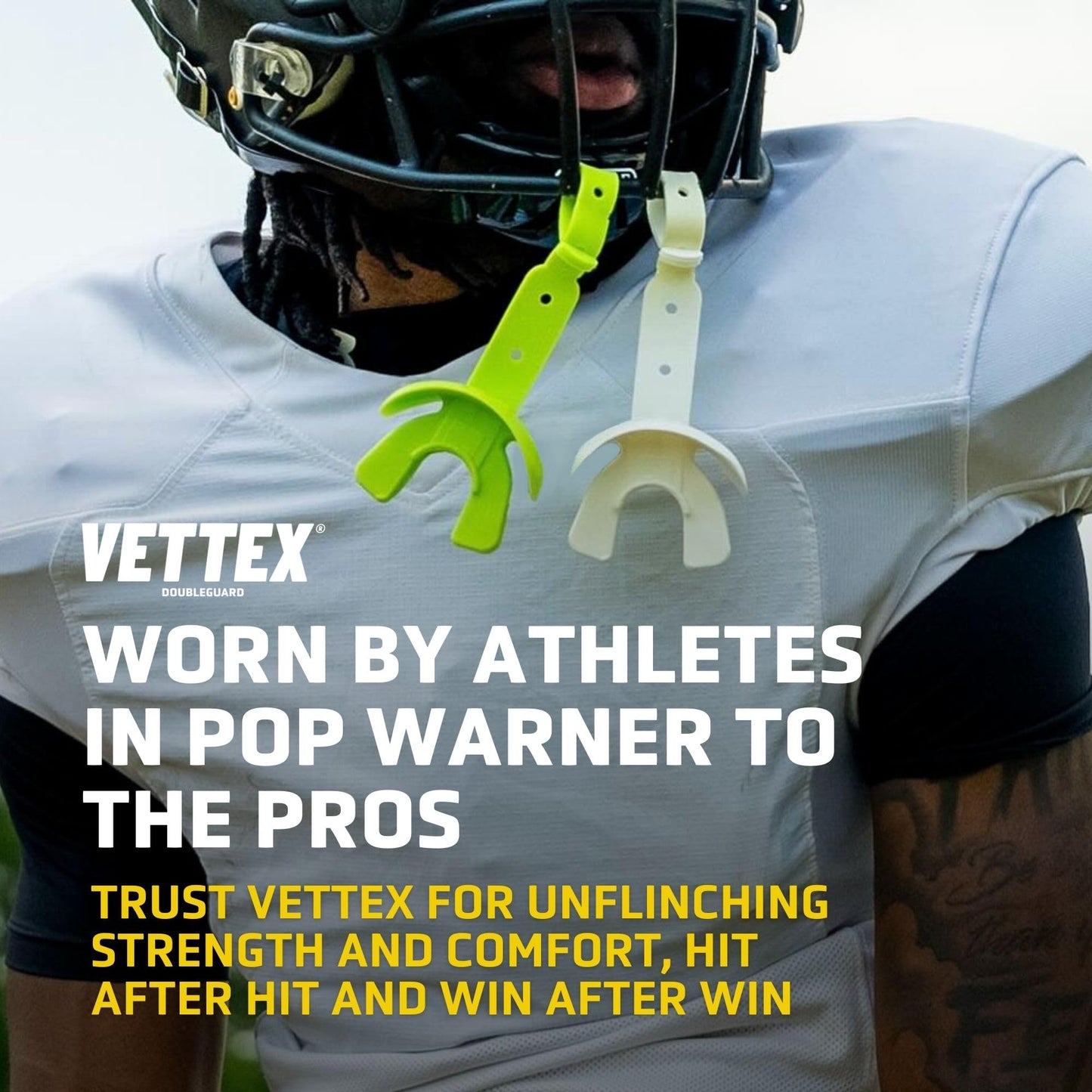 Vettex Double Mouth Guard with Lip Protection, Cardinal (AC25-CD)