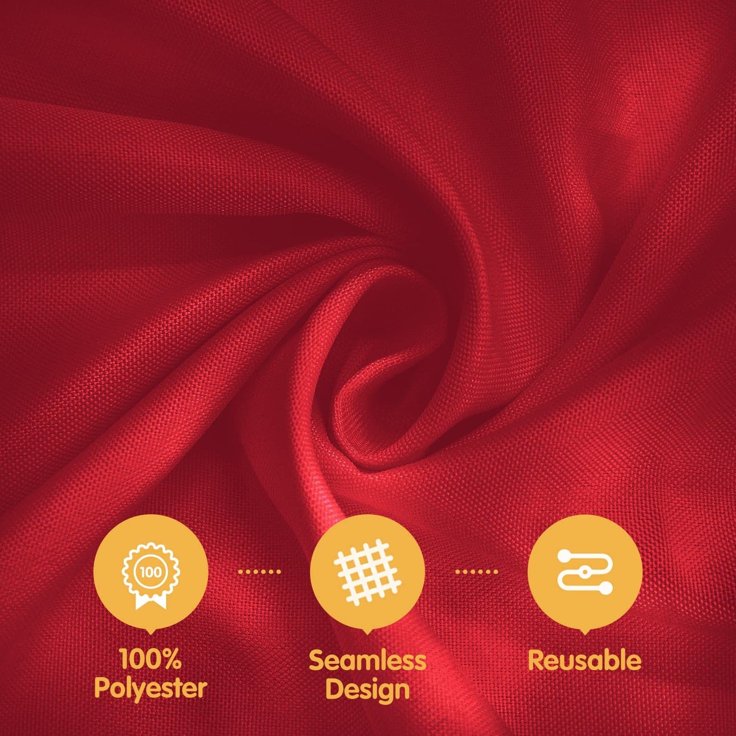 BRILLMAX 6 Pack Burgundy Tablecloths 60 x 102 Inch for 6ft Rectangle Tables - 150 GSM Polyester Fabric, 15" Standard Drop, Water, Stain & Wrinkle Resistant Cloth Cover for Wedding Dining Buffet