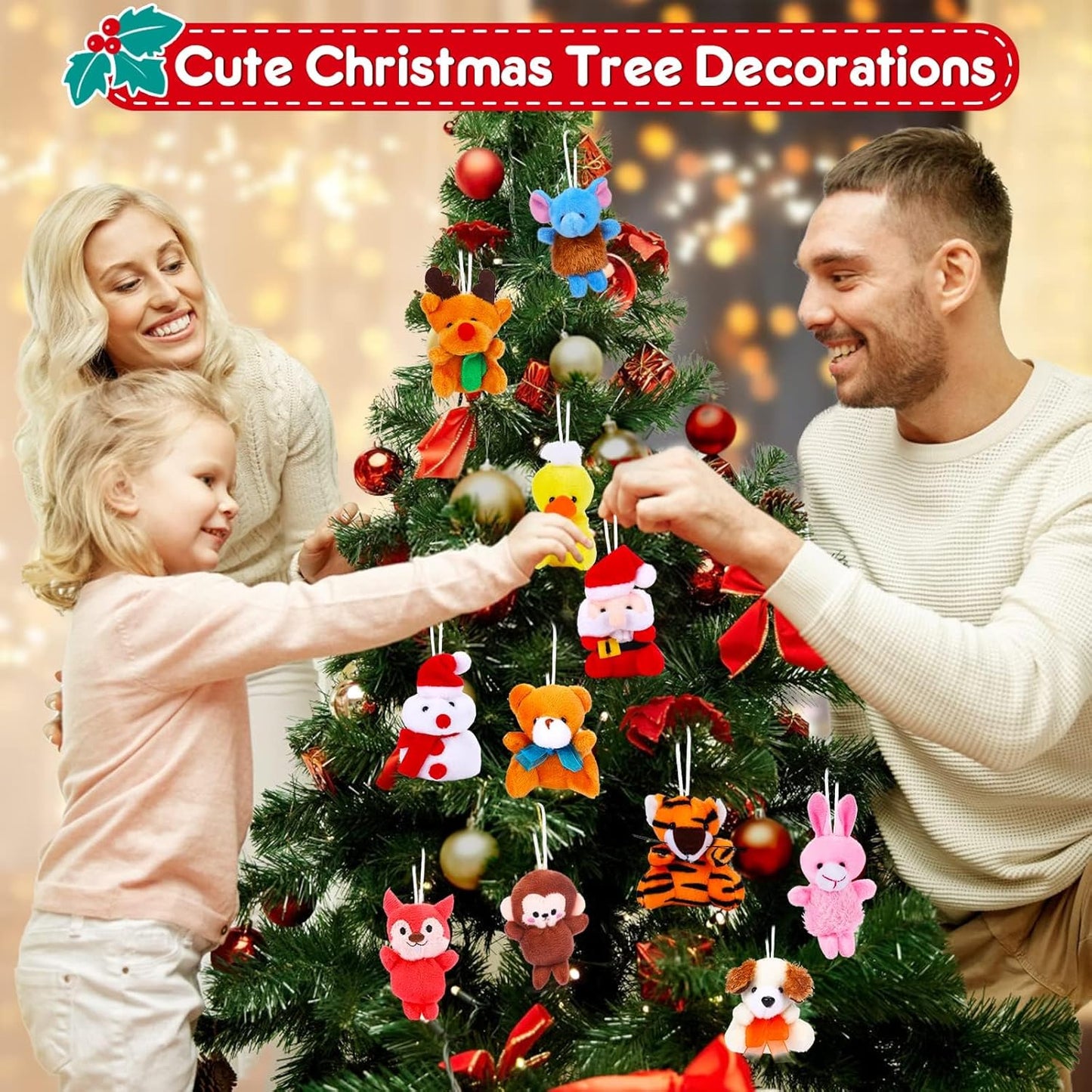 Advent Calendar 2025 - Kids' 24-Day Christmas Countdown with Mini Animal Plush Toys & Decorations