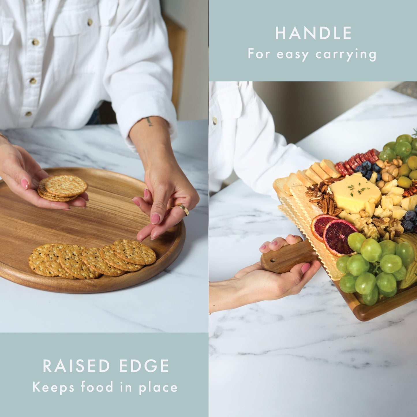 Grazerie Charcuterie Board Set - Acacia Cheese Board Serving Tray with Accessories - House Warming Gifts for New Home, Bridal Shower & Wedding Gift, Birthday Gifts for Women