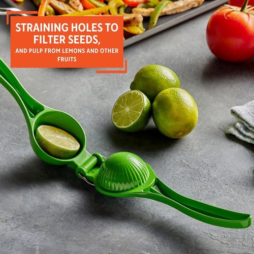 IMUSA Lemon & Lime Manual Squeezer - Max Juice Extraction Citrus Juicer, Green (Pack of 6)
