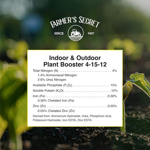 Farmer’s Secret - Indoor & Outdoor Plant Booster - Promotes Sustainable Growth - 8 Ounces