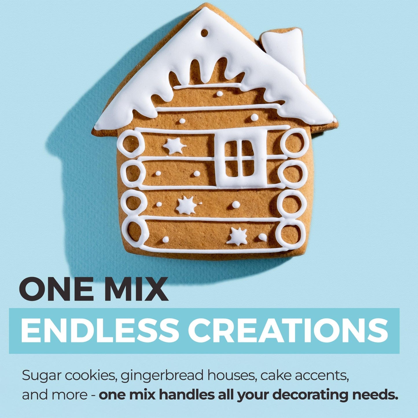 Royal Icing Mix (12oz) Premium Royal Icing for Sugar Cookies, Easy to Use, Achieve the Perfect Consistency, Tastes Amazing, Naturally Flavored, Certified Gluten Free, Non-GMO Sourced