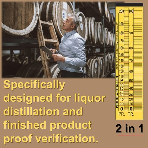 Busieea 5Pcs Hydrometer Alcohol 0-200 Proof Tralle - Accurate, Easy-to-Use Alcohol Tester for Moonshine Distilling, Home Brewing & Liquor | Alcoholmeter for All Skill Levels