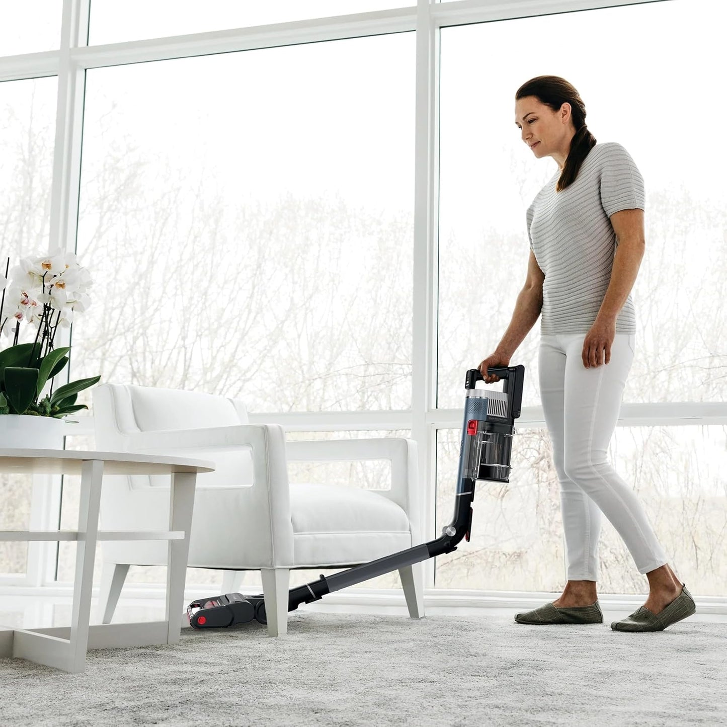 Shark Stratos Cordless Vacuum - Clean Sense IQ, DuoClean PowerFins, MultiFlex Wand | 40-Minute Runtime