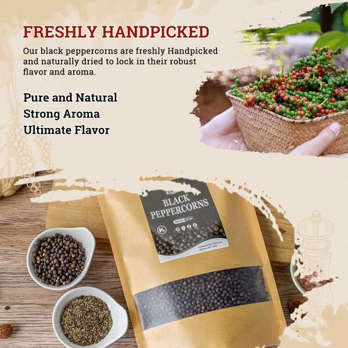 52USA Whole Black Peppercorns 12 oz | Himalayan Pink Salt Coarse Grain 2 lb - Perfect for Seasoning