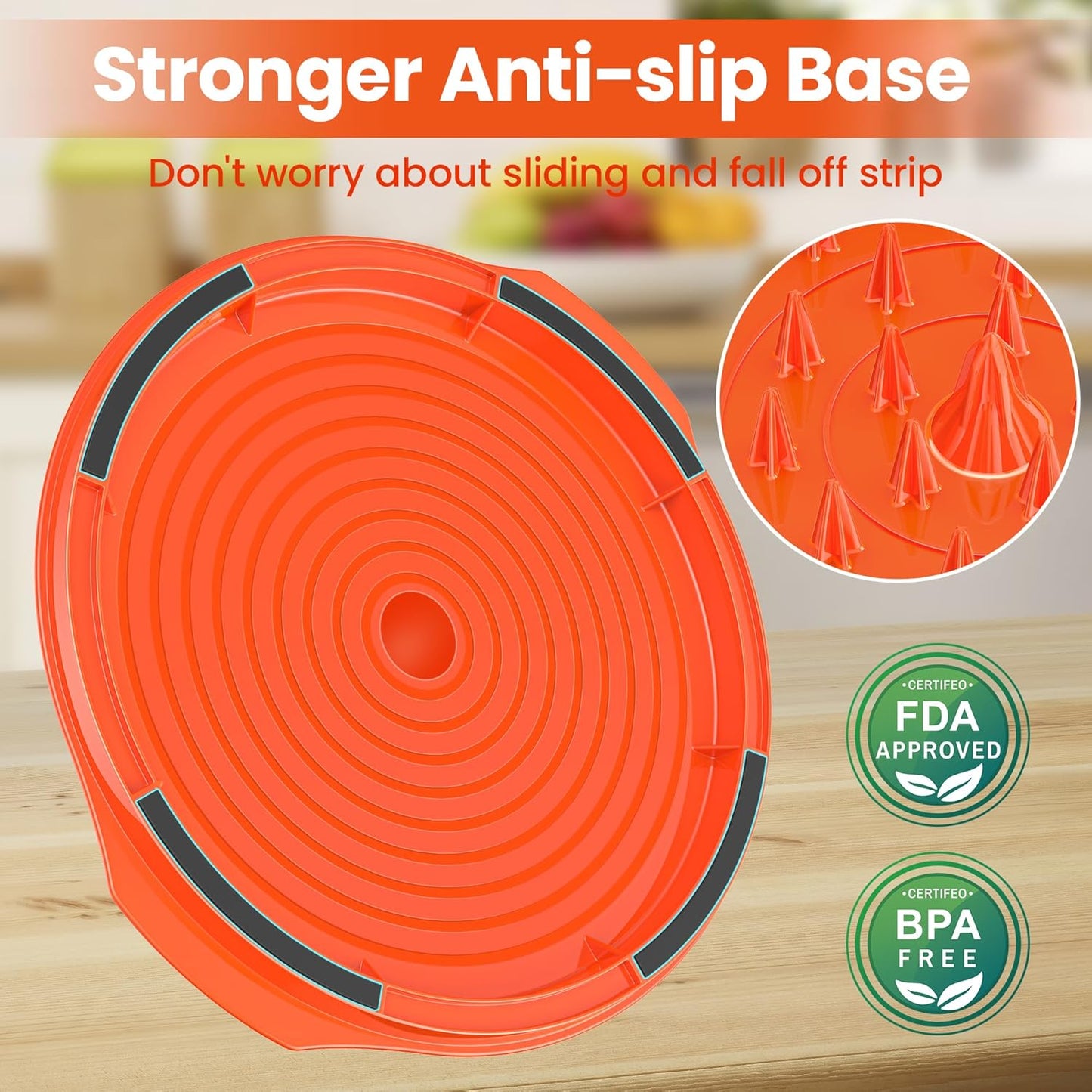 Skiennix Chicken Shredder Tool - 10'' Pro Meat Shredder with Ergonomic Handle & Anti-Slip Grip | BPA-Free Orange