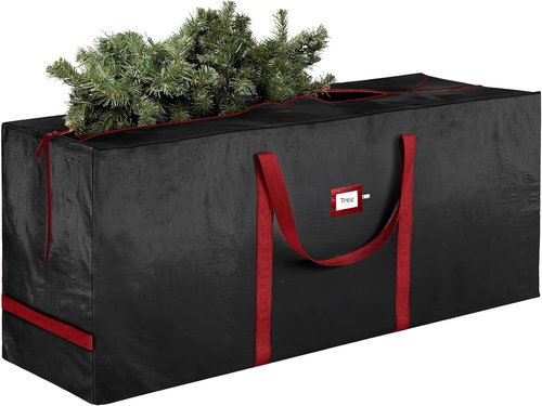 Heavy Duty Christmas Tree Storage Bag - 9 Ft Black Xmas Tree Bag for Year-Round Protection