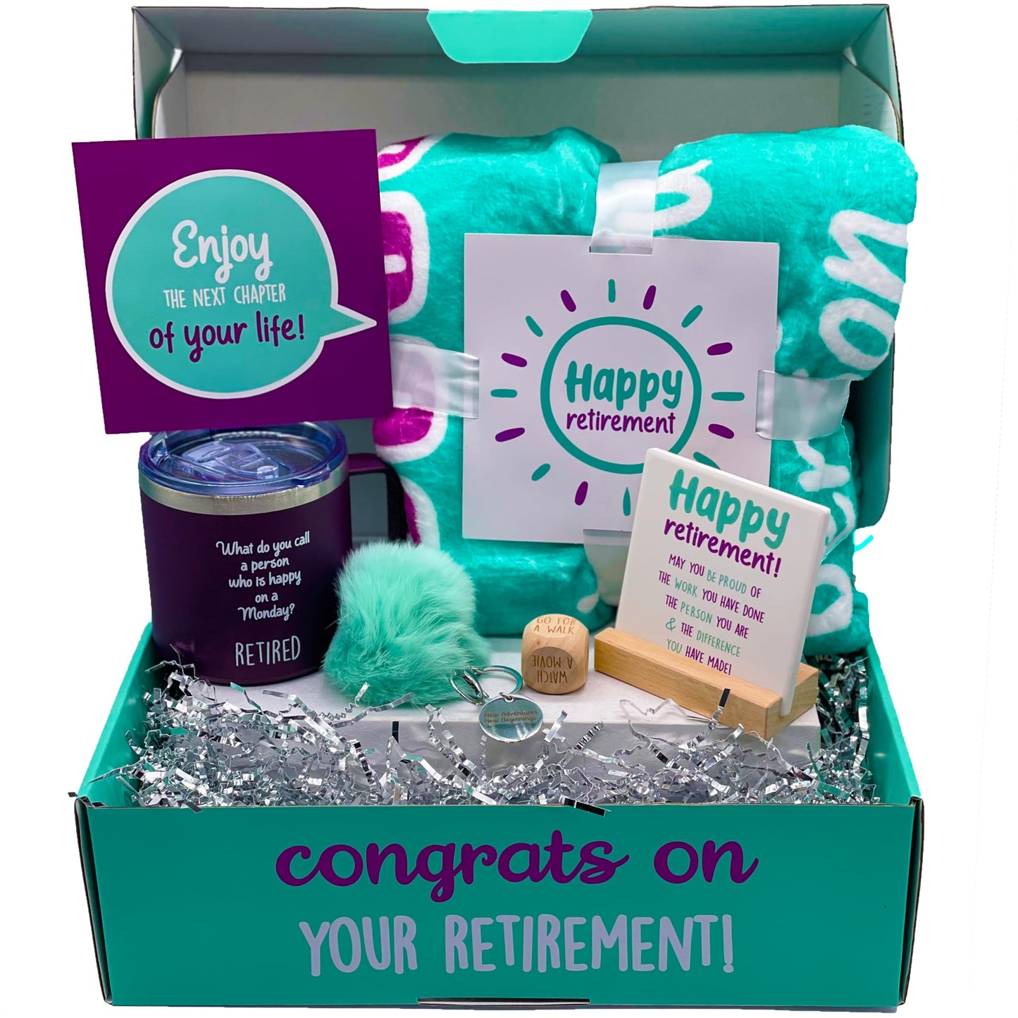 Retirement Gifts Women - Cool Retirement Gift for Woman & Men - Happy Retirement Gift Bag Set - Great Gift of Funny & Useful Items - Teacher & Nurse Retirement Gifts for Women