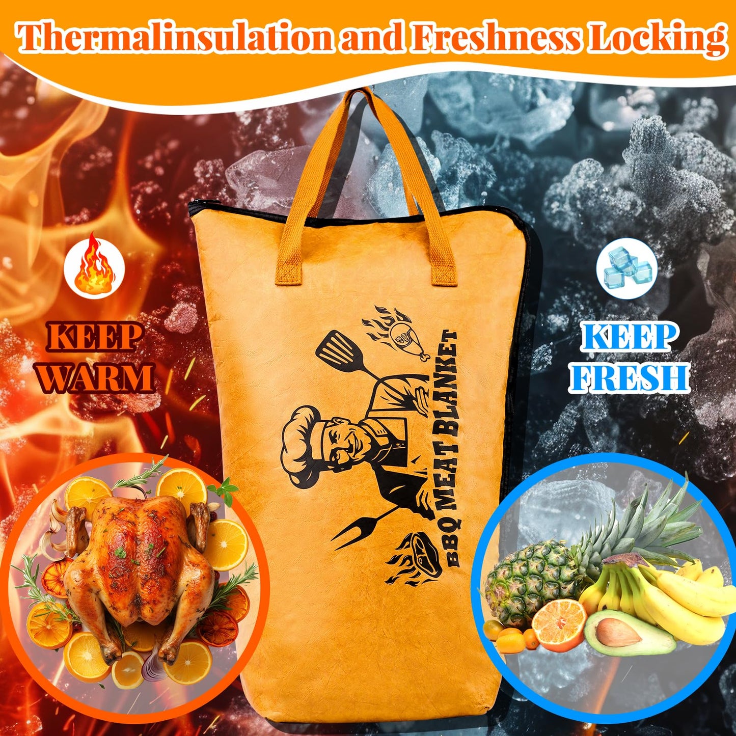 BBQ Gifts for Men, BBQ Blanket for Resting Meat, Grilling Gifts for Him on Fathers Day, Anniversary Birthday Gifts for Dad Husband Grandpa BBQ Lovers, BBQ Accessories for Men