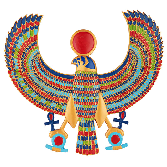 Design Toscano AH22206 Horus Egyptian Wall Plaque,Full Color,15 Inch, Living Room