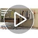 Simple Houseware Black Garment Clothing Rack with Extensible Rod