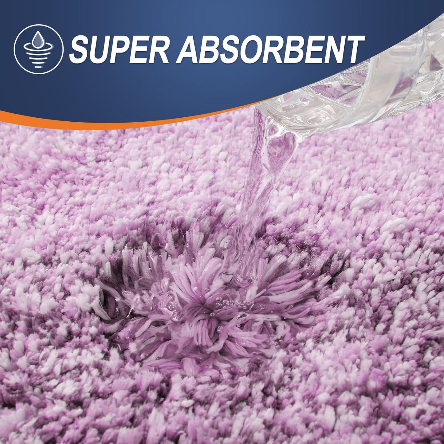 OLANLY Bathroom Runner Rug - Extra Soft Microfiber Mat with Rubber Backing | Quick Dry, 59x20 Inches, Pinkish-Purple