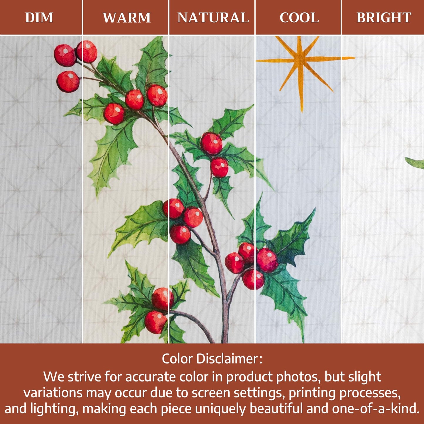 Maison d' Hermine Table Cloth Rectangle Table 100% Cotton 60 x 120 Inches Fall Tablecloth Reusable Everyday Use for Thanksgiving Christmas Decorations Dining Farmhouse Party (Poinsettia Christmas)