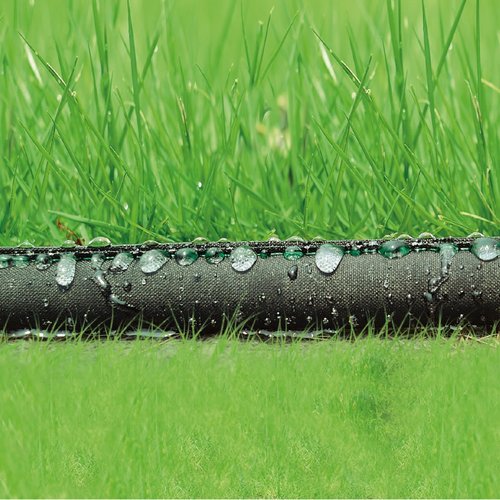 Hourleey Flat Soaker Hose - 100 FT Drip Irrigation System | Leak-Free Dual-Layer Design, Saves 80% Water