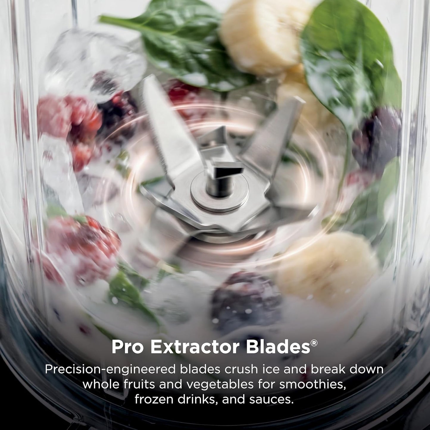Ninja Nutri-Plus Personal Blender - Compact Push-To-Blend for Smoothies & Sauces | 3 To-Go Cups & Lids | 900W | Silver
