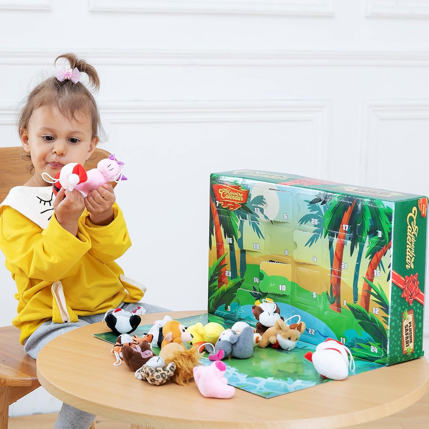 JOYIN Christmas Advent Calendar - 24 Mini Animal Plush Toys for Kids | Countdown to Christmas Fun