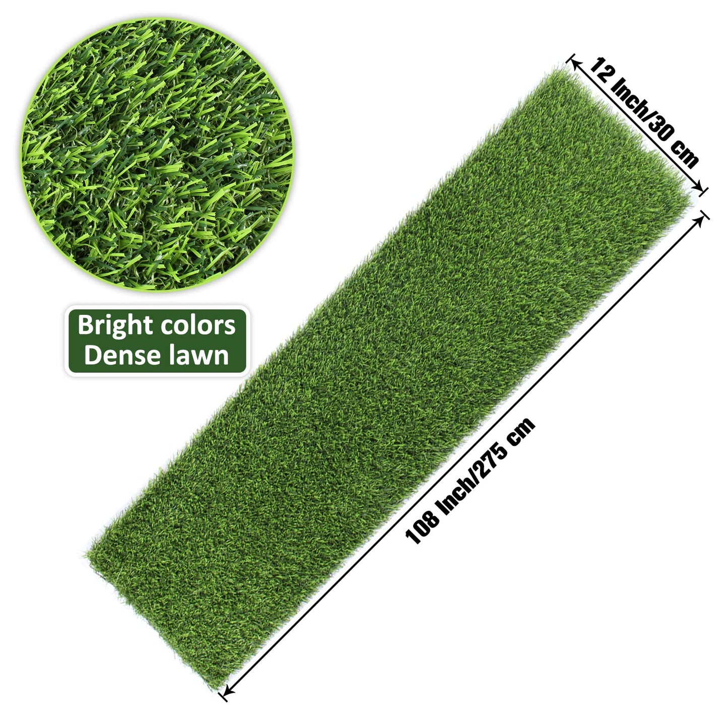 Kesfey Grass Table Runner 12 x 108 Inch Artificial Grass Carpet Rug Green Synthetic Table Runners Thickly Fake Grass Table Runner for Family Christmas Tabletop Decor Golf Party Decorations Baby Shower