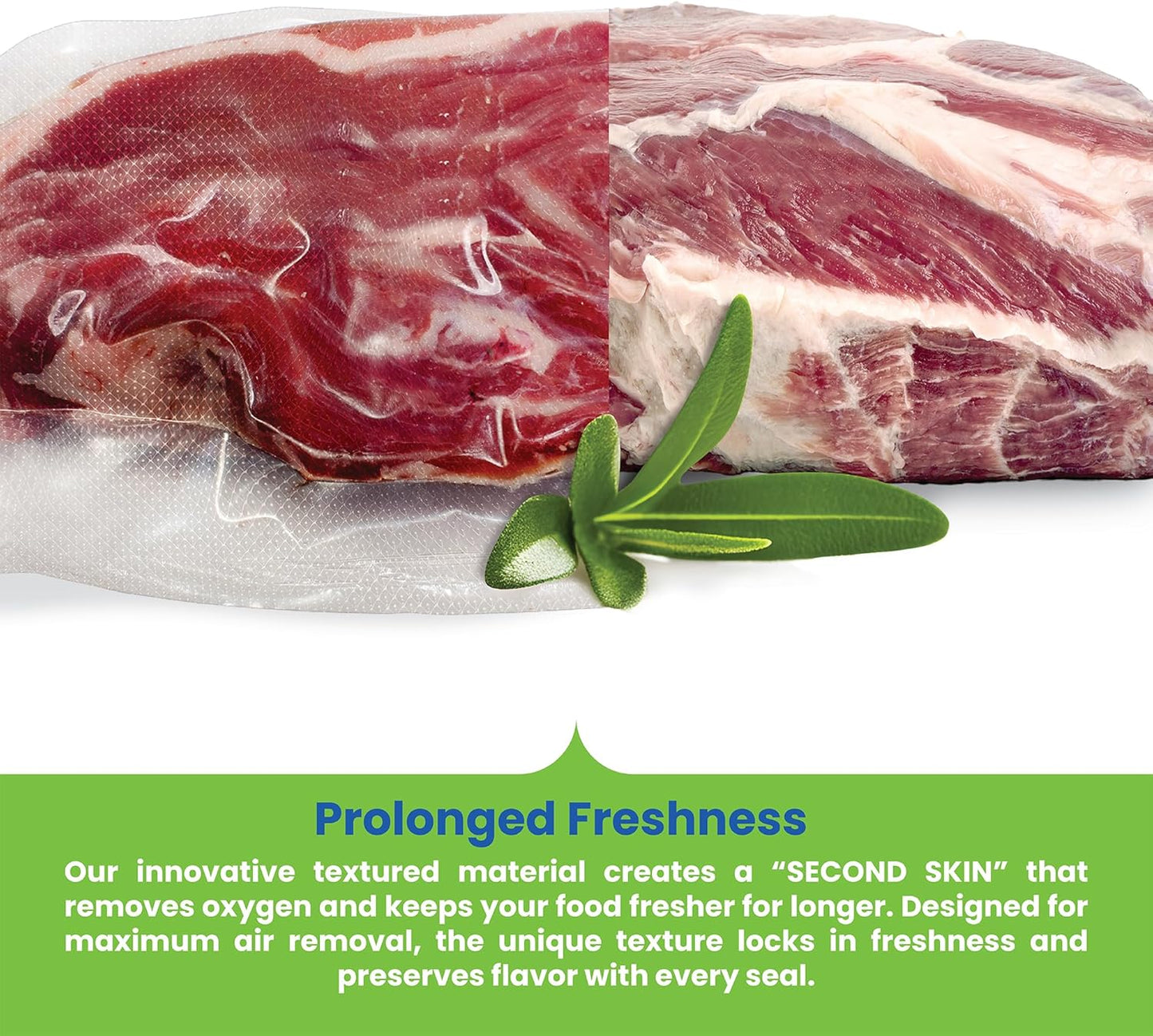 Vacuum Sealer Bags - Heavy Duty Food Saver Rolls for Sous Vide & Seal a Meal | 11" x 16' - Made in the USA