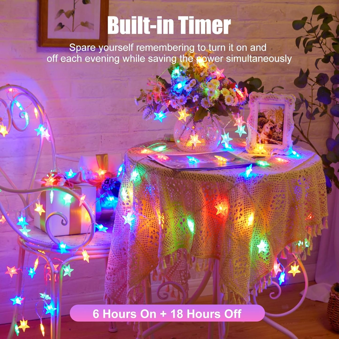 200 LED Fairy Lights with Remote & Timer - 16.4Ft Silver Wire Twinkle Lights for Indoor Christmas, Wedding & Party Decor