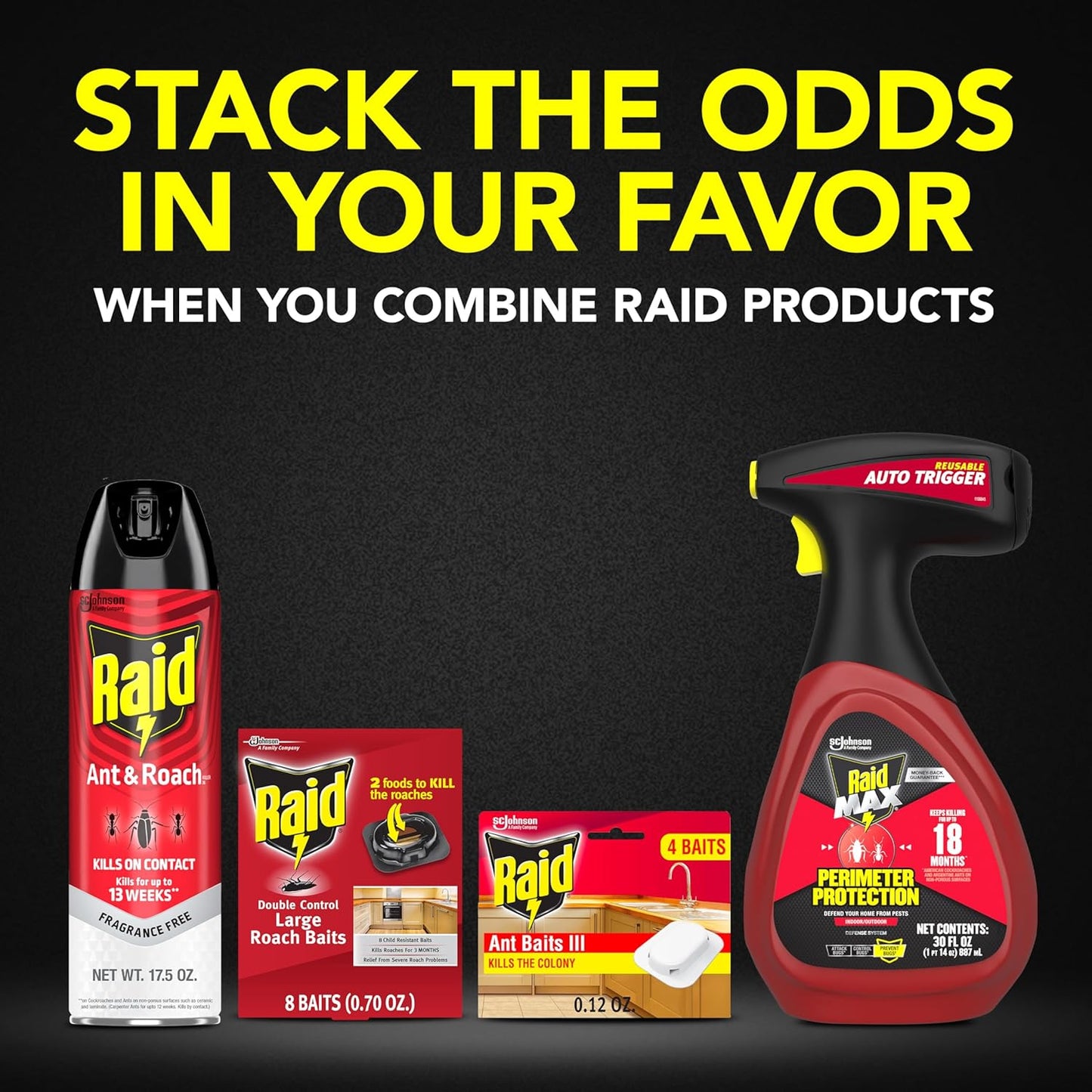 Raid Ant Killer Baits - Child-Resistant Indoor Bug Killer - 0.24 Oz, 8 Count