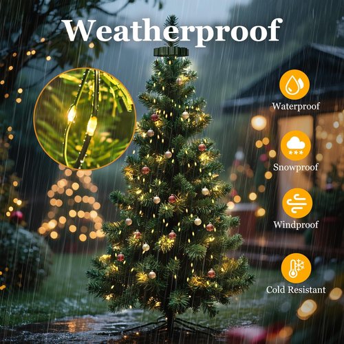 Btfarm Christmas Tree Lights - 400 LED USB Fairy Lights with Remote | 6.6FT Waterproof, 8 Modes, Warm White
