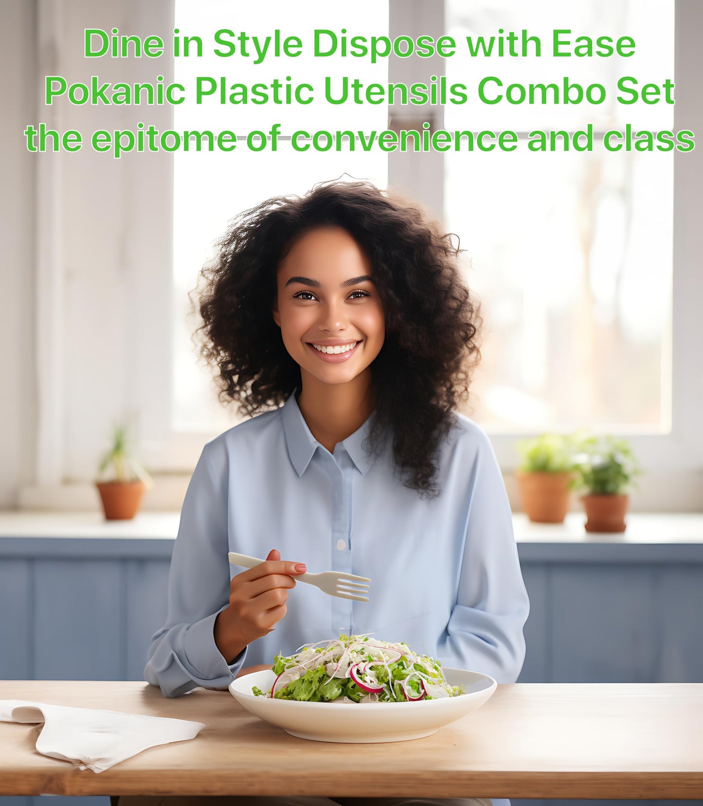 Pokanic Plastic Utensils x [125 Pack] Silverware Wrapped Combo Set Bulk Variety Pack Disposable Cutlery Party Supply Heavy Duty Forks, Spoons, Knives, Napkins, Salt Pepper (125 Pack, White - Set A)