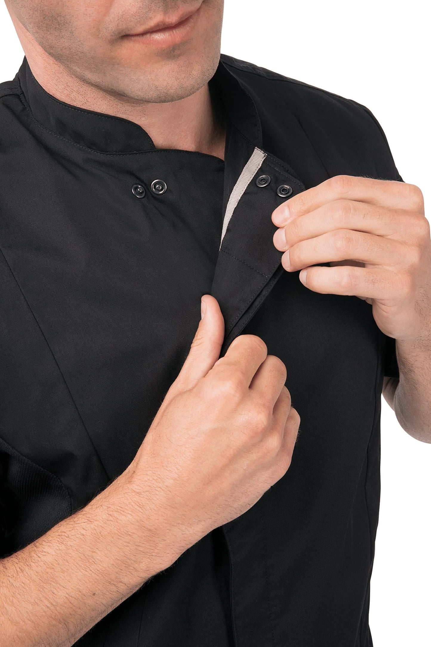 Chef Works Men's Bristol Signature Series Chef Coat, Black, 3X-Large