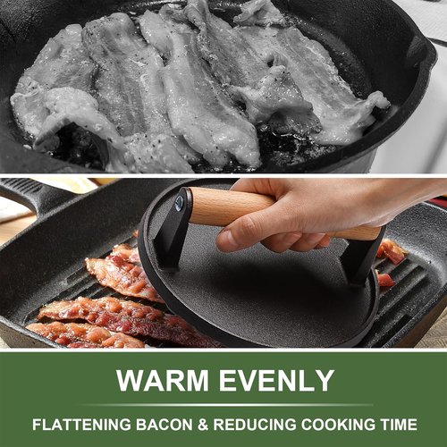 Blackstone Griddle Accessories - 12 Inch Heavy Duty Round Melting Dome & 7" Cast Iron Burger Press | Ideal for Flat Top Grills