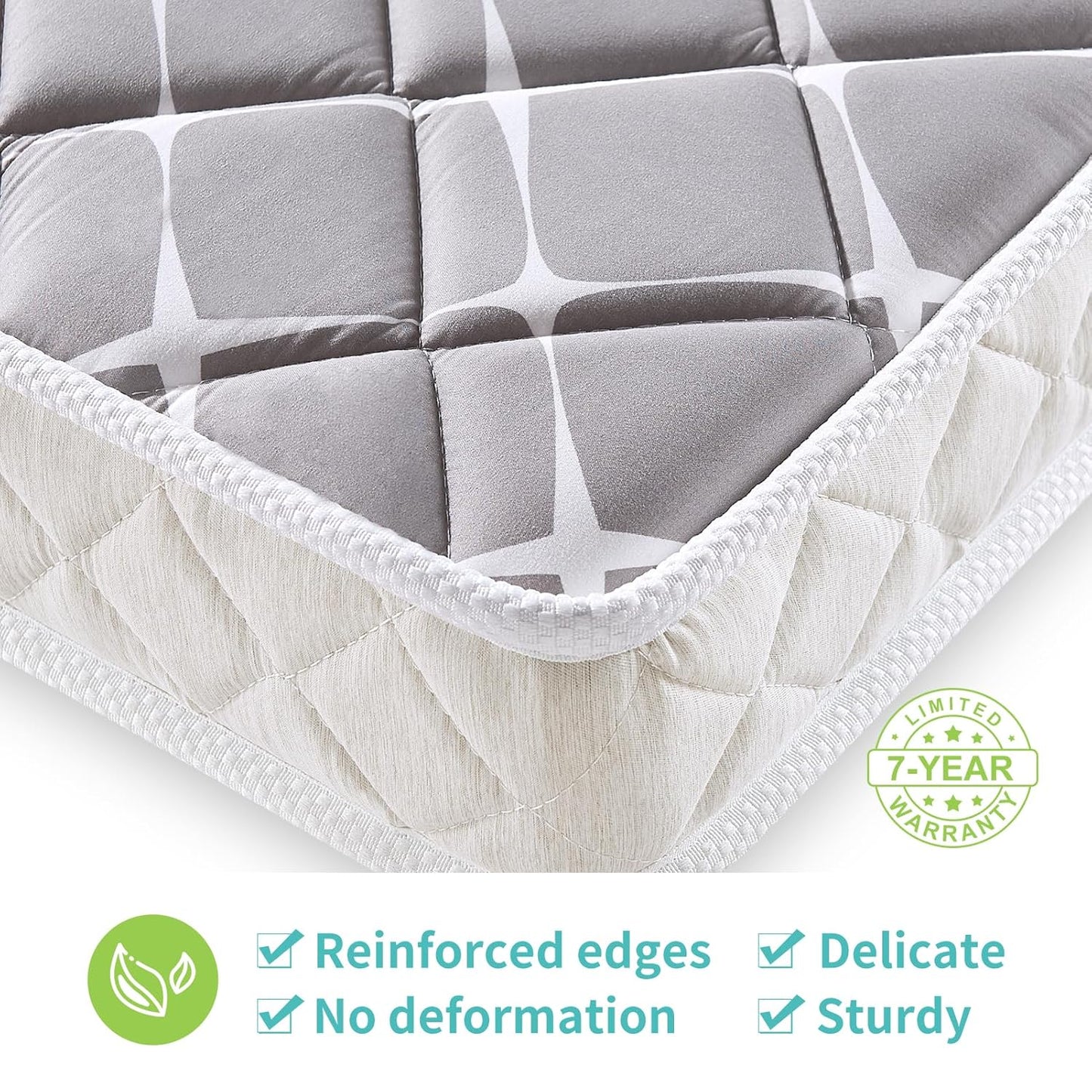 Premium Hypoallergenic Baby Crib Mattress | Breathable & Firm Soft Design - 52" x 27.6" x 5"