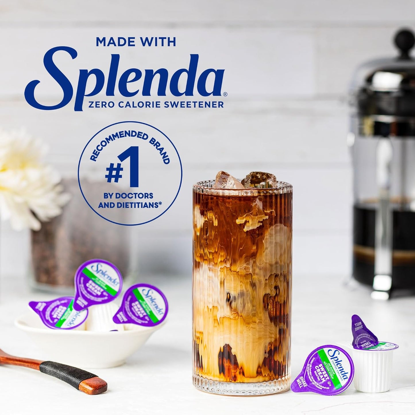 SPLENDA Sugar Free Sweet Cream Coffee Creamer Cups - 180 Count Single Serve Pods