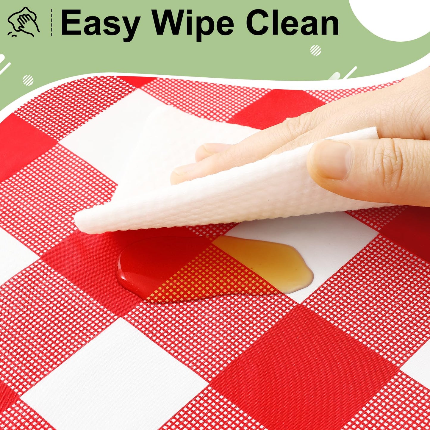 misaya 10 Packs Buffalo Disposable Table Cloth, 54 x 108 Inch Waterproof Plastic Tablecloth, Rectangle Red and White Checkered Table Covers for Picnic, Birthday, 4th of July Party