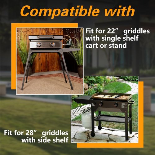 EVRBUL Waterproof 420D Griddle Cover - Fits Blackstone 1529 | 22" & 28" Single Shelf Design, Windproof Buckle