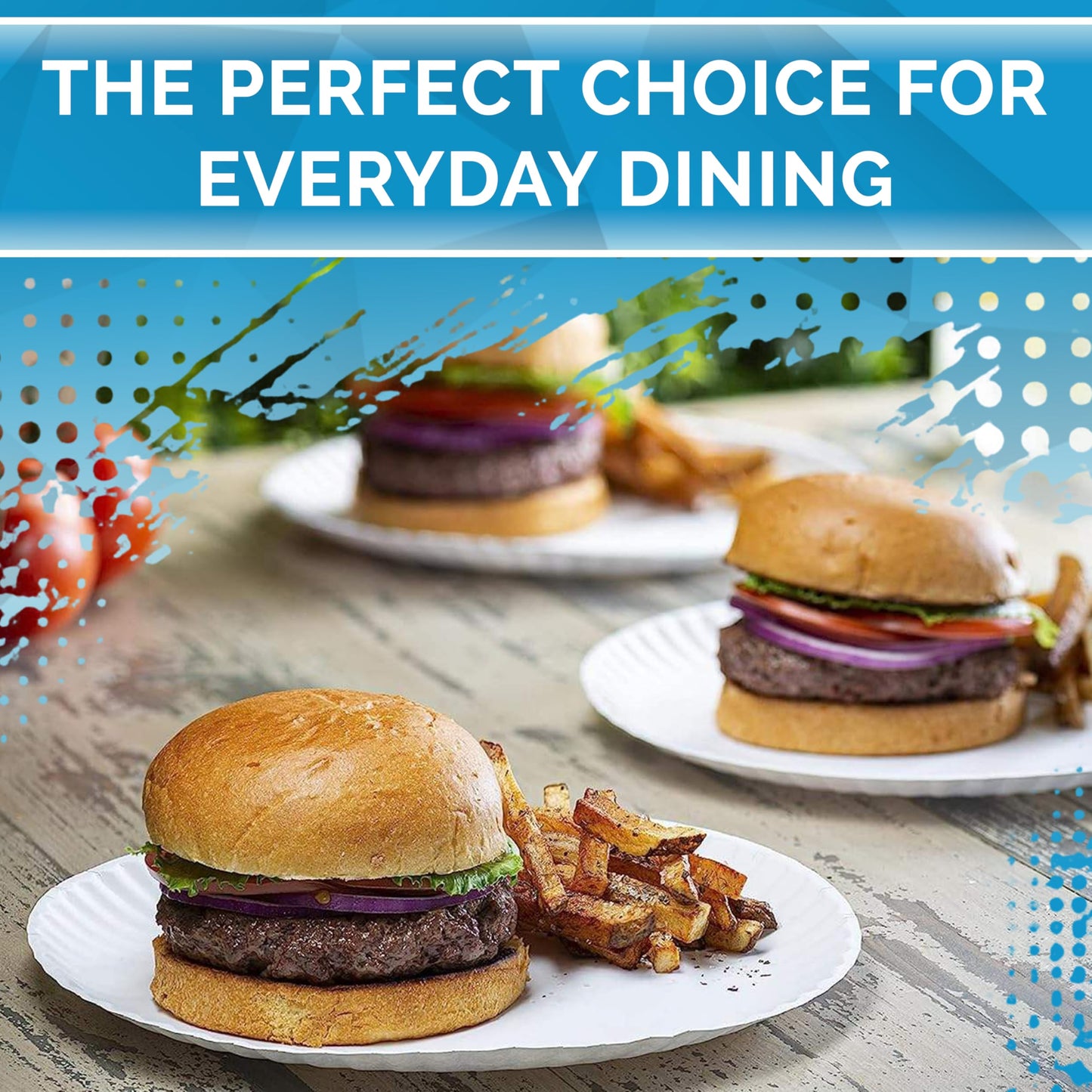 Perfectware- 6" Uncoated Paper Plates for Daily Use/Crafts/Events and Much More -Pack of 100ct