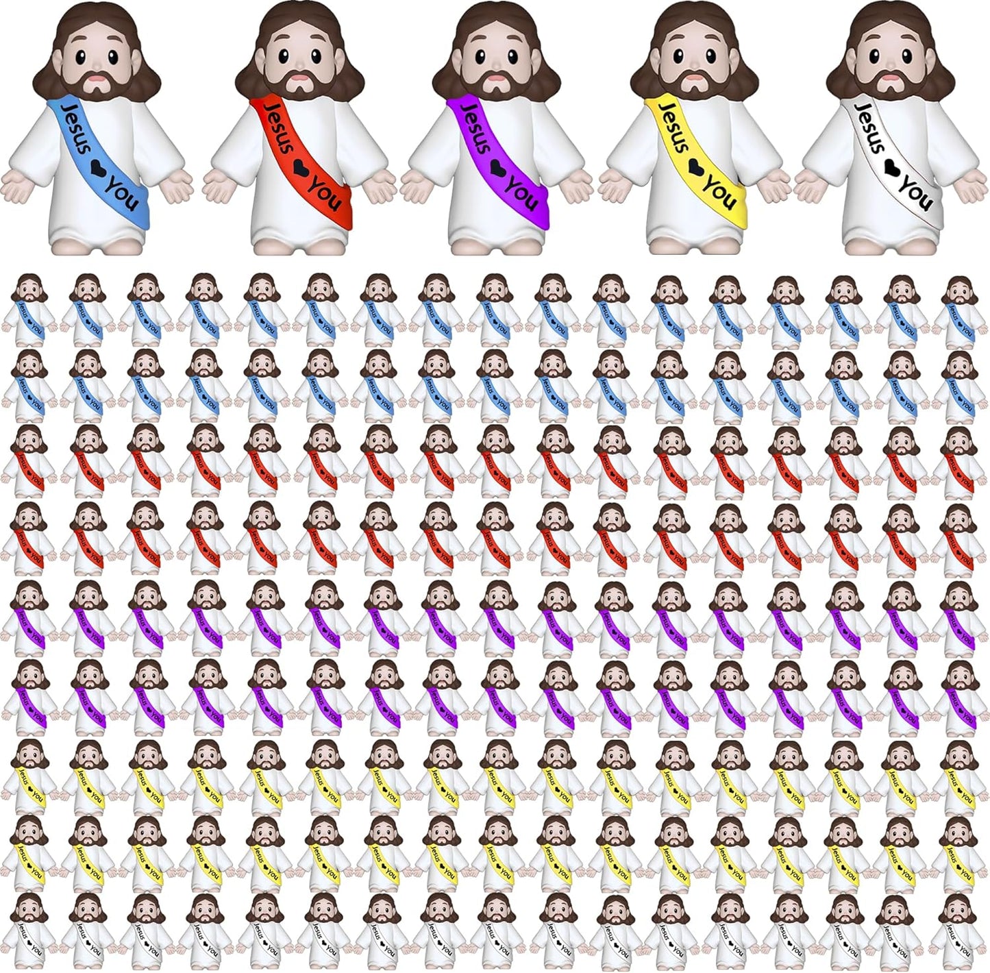 Little Jesus Figures | 200 Mini Jesus Figurines - Perfect for Easter Egg Stuffers & Religious Gifts