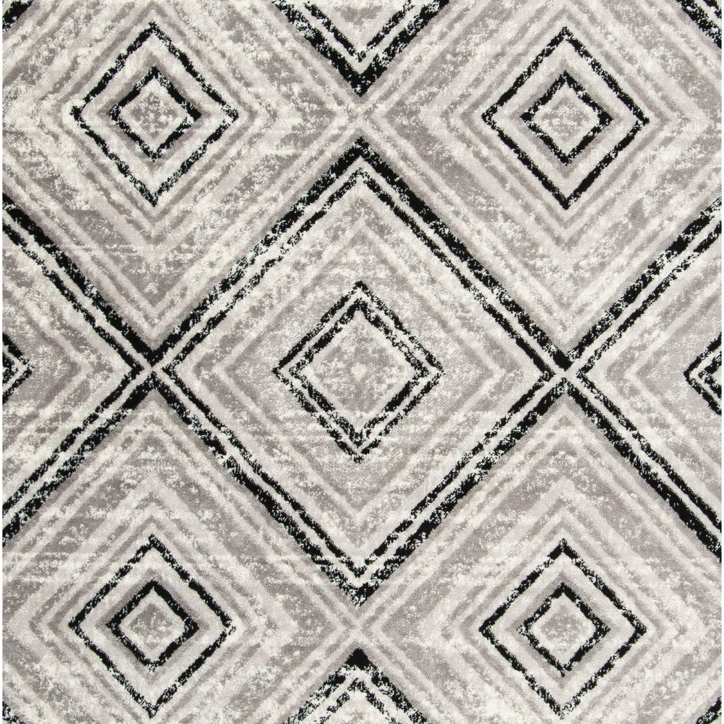 SAFAVIEH Skyler Collection 5'1" x 7'6" Grey/Ivory SKY120K Diamond Distressed Non-Shedding Living Room Bedroom Area Rug