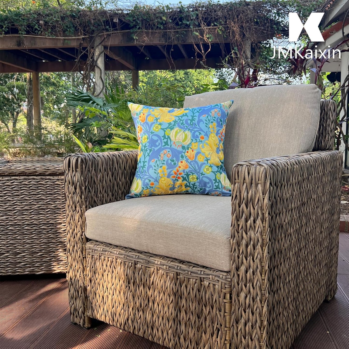 Skiennix Waterproof Decorative Throw Pillows - Pack of 2, 18”x18” for Indoor/Outdoor Use