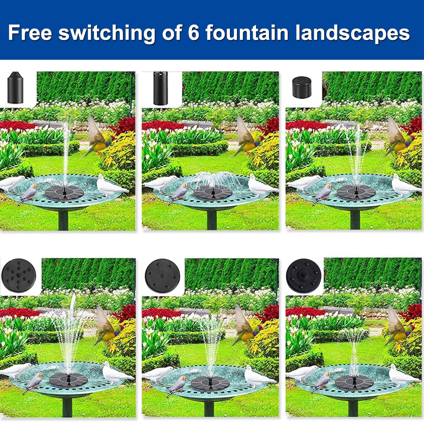 Skiennix Solar Water Pump - Outdoor Fountain for Bird Bath & Pond Decorations | Durable & Efficient