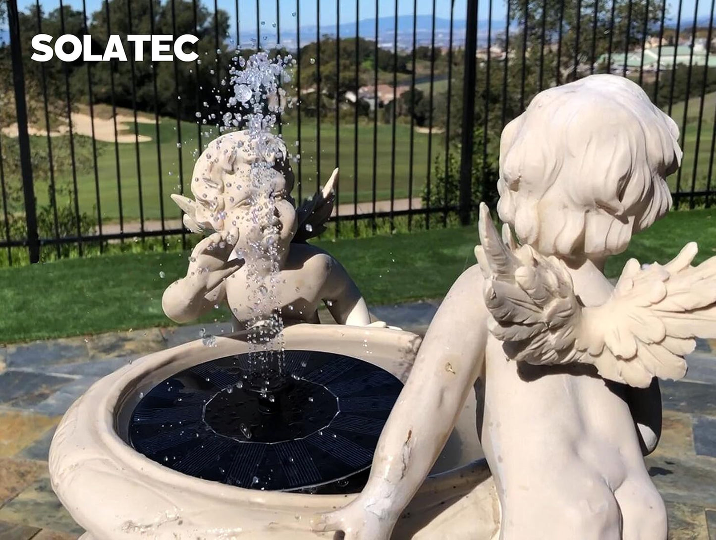 Solatec Solar Powered Fountain Pump - 1.4W Outdoor Bird Bath Water Pump for Garden & Pond