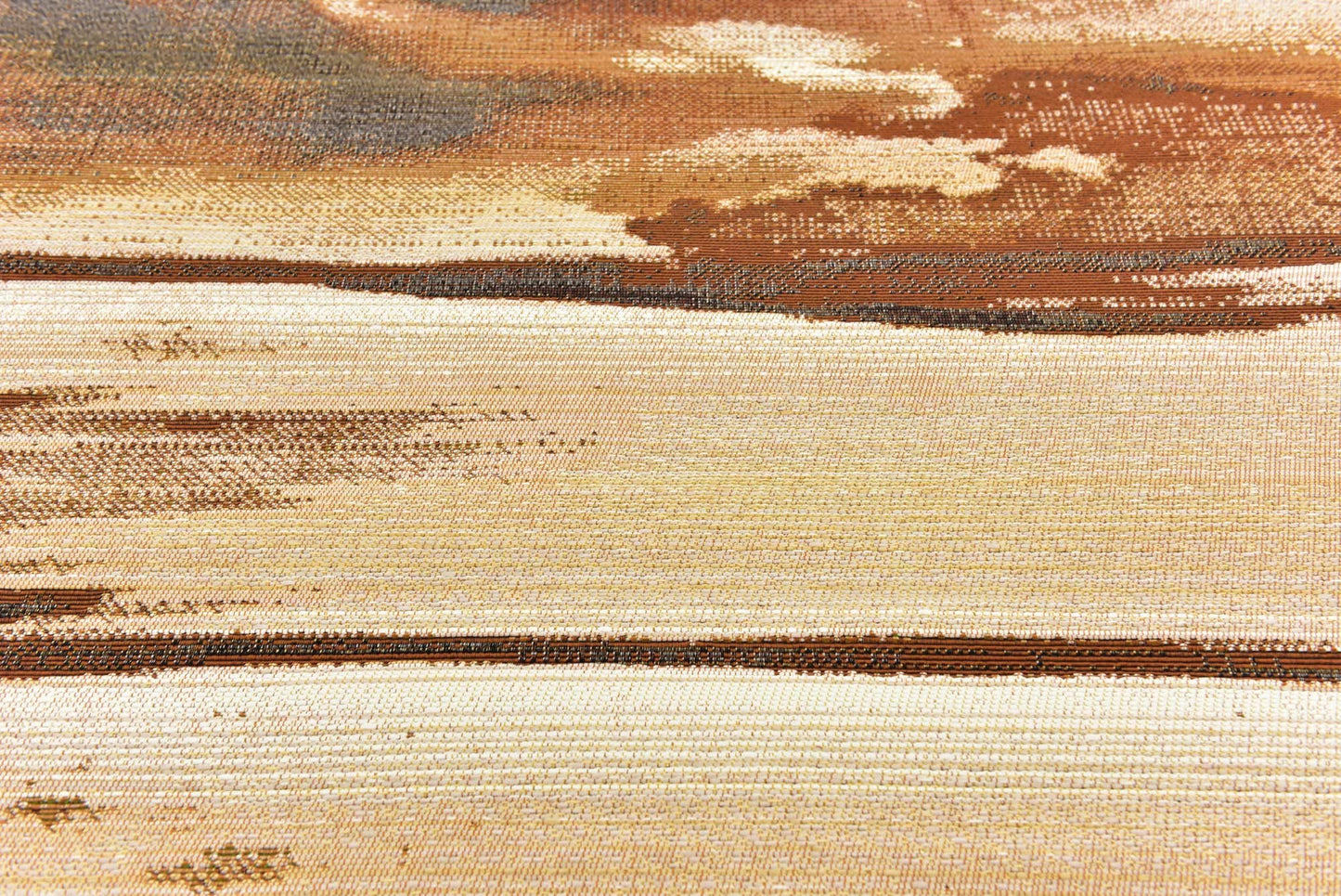 Unique Loom Outdoor Modern Collection Area Rug - Shore (5' 4" Square, Brown/ Beige)