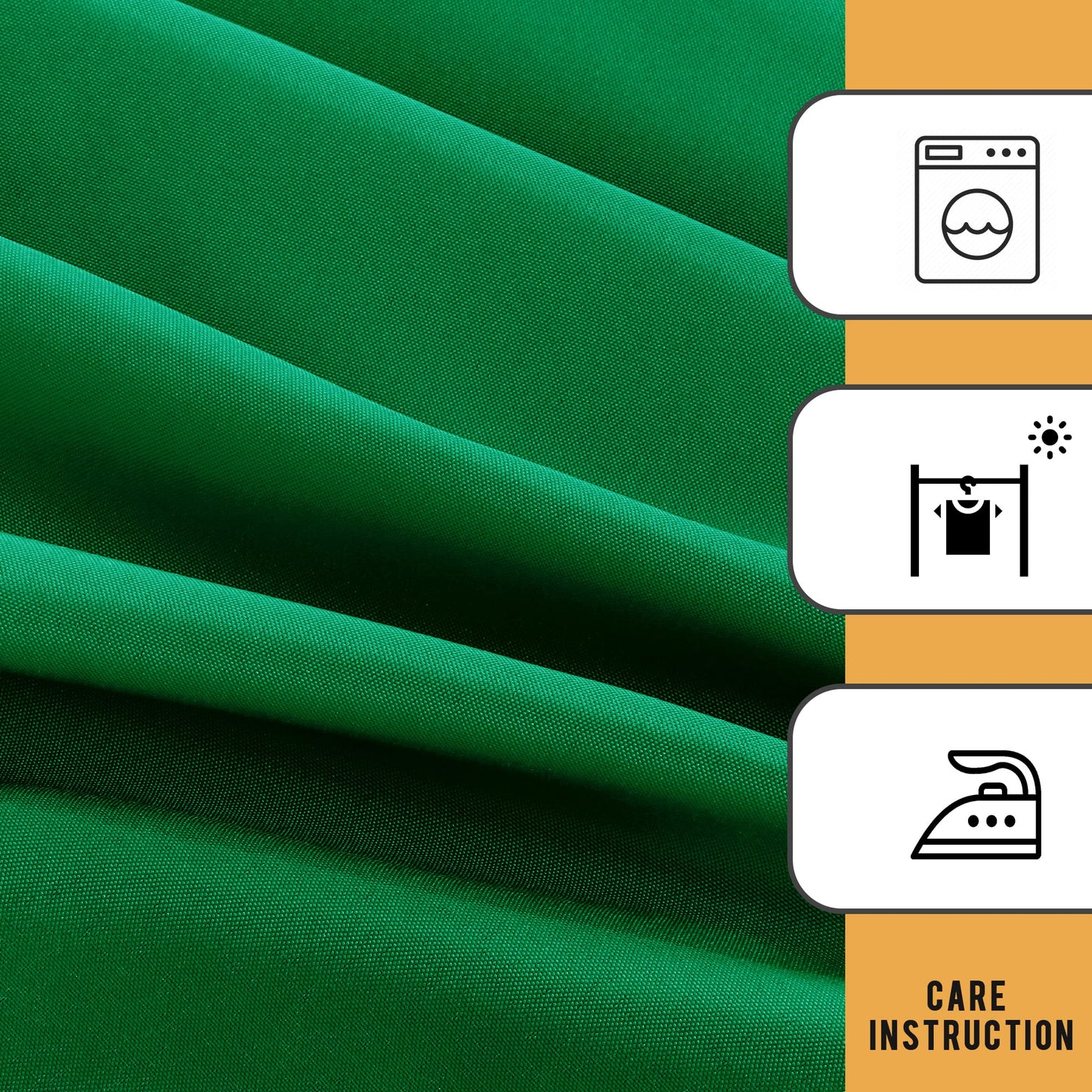 Obstal 2 Pack Green Table Clothes for 6 Foot Rectangle Tables - Water Resistant Washable Fabric Polyester Rectangle Table Cover Protector for Wedding, Banquet and Trade Shows, 72L x 30W x 30H Inches