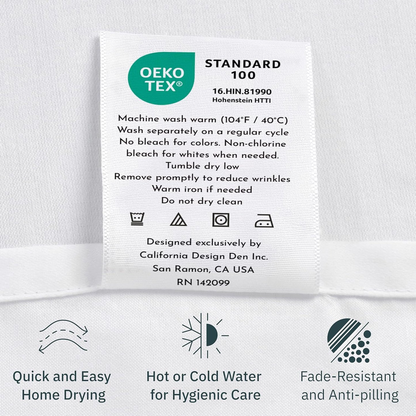 California Design Den King Sheet Set - 100% Cotton, 400 TC, Silky Smooth Sateen, Deep Pockets | Striped White