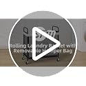 STORAGE MANIAC Rolling Laundry Hamper with Wheels 3-Section Sorter