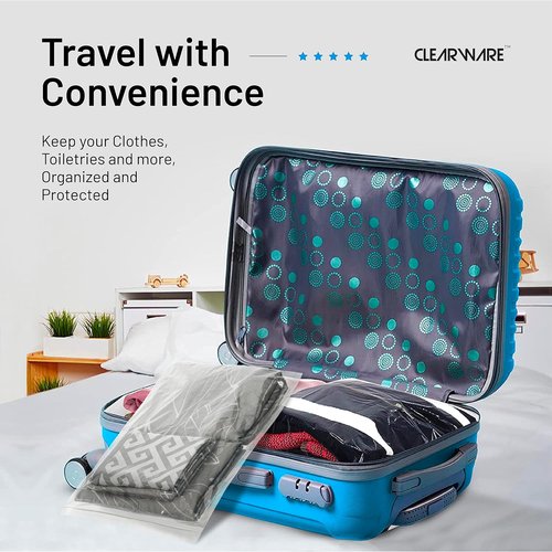 12 Large Storage Bags With Zipper Top - 5 Gallon, 18" x 24", BPA-Free, Extra Thick Plastic for Travel & Moving