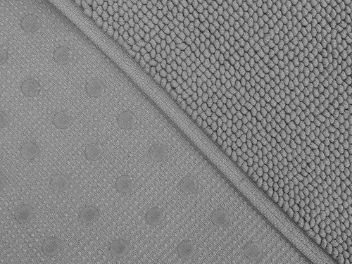 Cotton Paradise 100% Cotton Bath Mat - Non-Slip, Soft & Absorbent | Quick Dry, 20x34 Inch, Light Gray