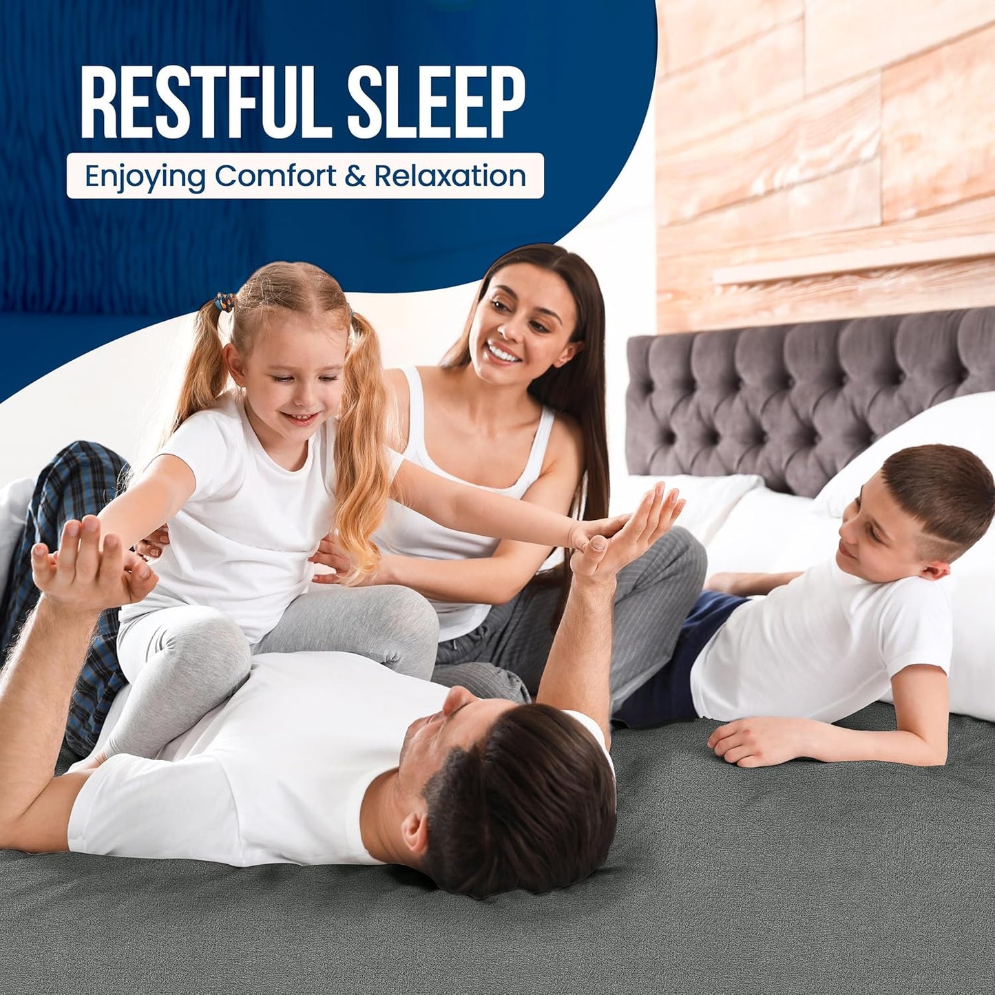 Utopia Bedding Twin XL Waterproof Mattress Protector - Soft Terry Cover with Deep Pockets (Gray)