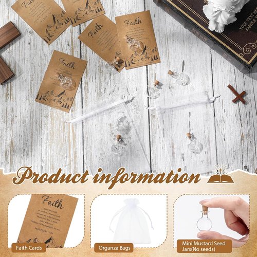 Funnymoom 50 Pack Faith Gifts for Women - Christian Baptism & Wedding Religious Supplies